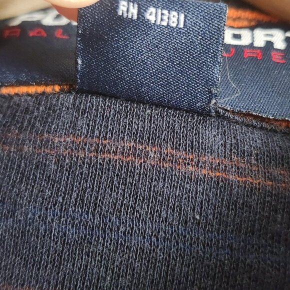 Polo Sport Ralph Lauren Polo Shirt Mens Small Navy Blue Orange Striped Flag - Picture 7 of 10